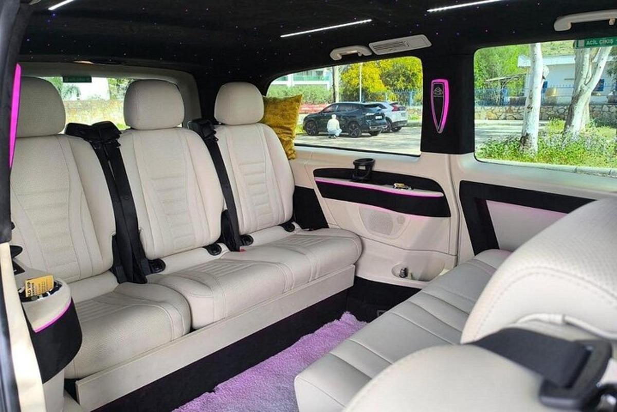 a view of the back seats of a volkswagen minibus