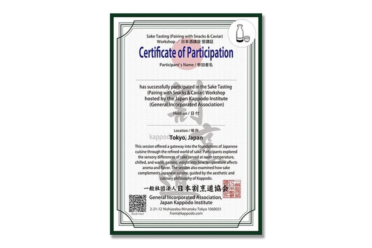 Un cartel para un certificado de participación en un seminario.