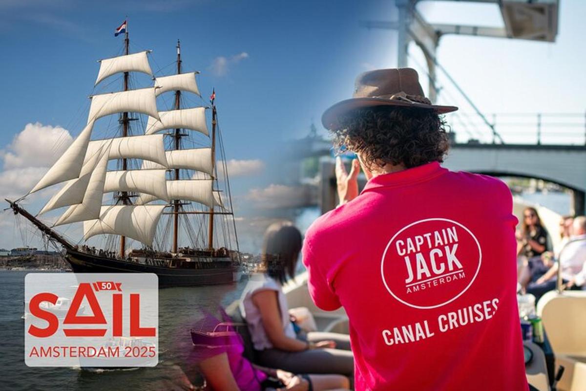 ein Mann in einem roten Hemd, der ein Piratenschiff betrachtet