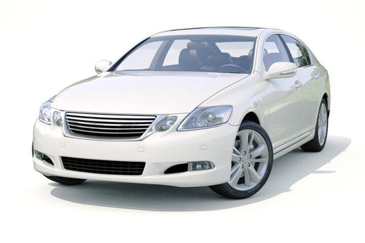 a white car isolated on a white background