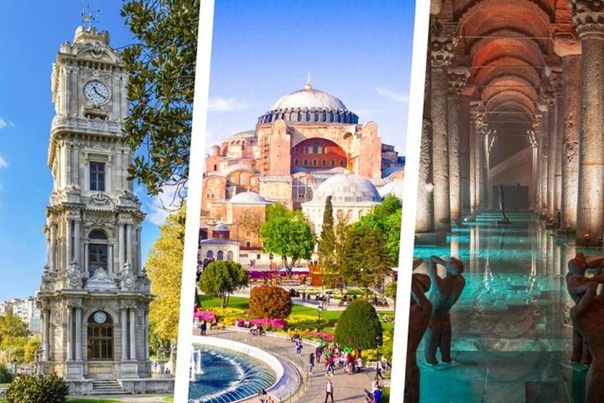 un collage di immagini di un edificio e di una torre dell'orologio