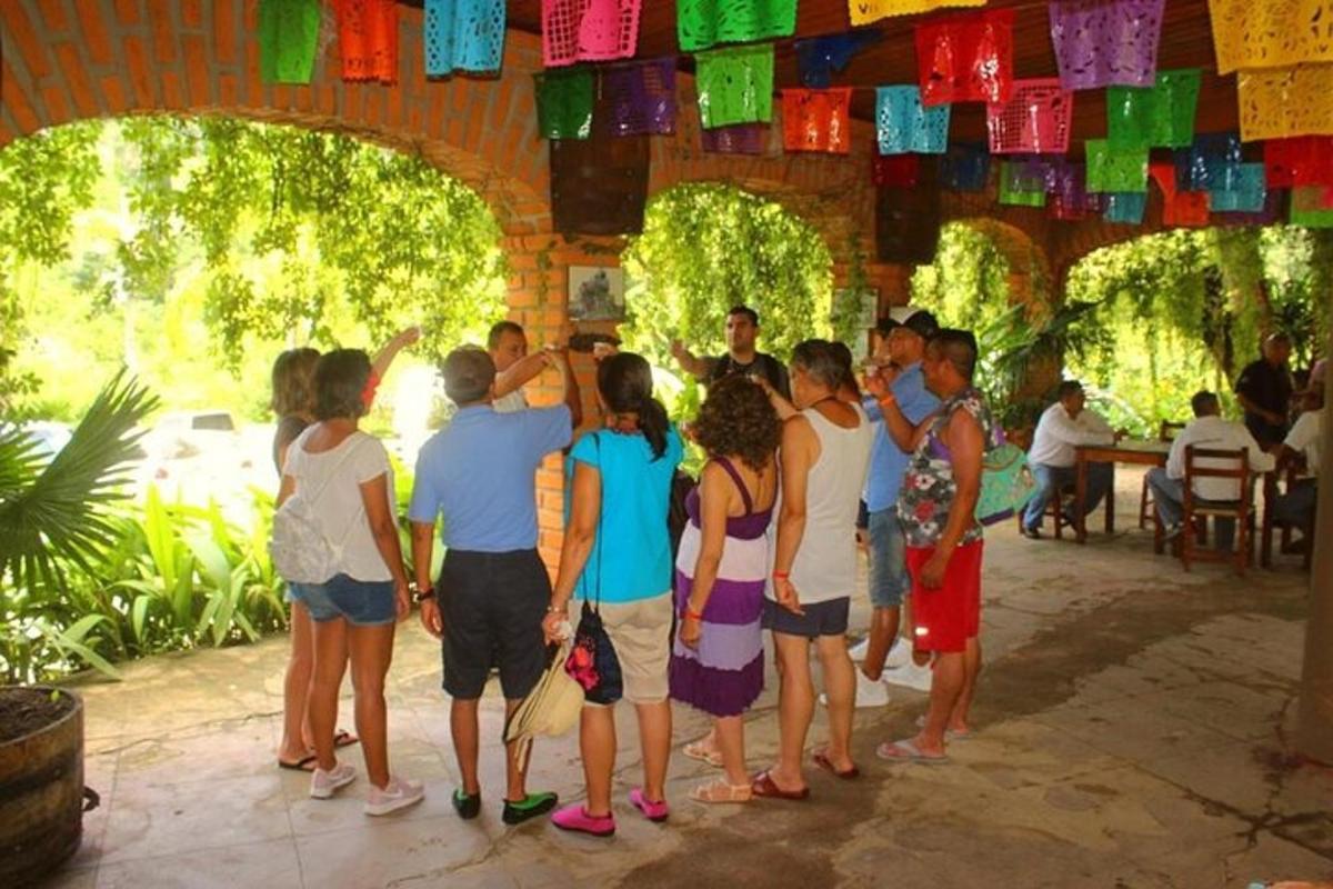 a group of people standing together in a group