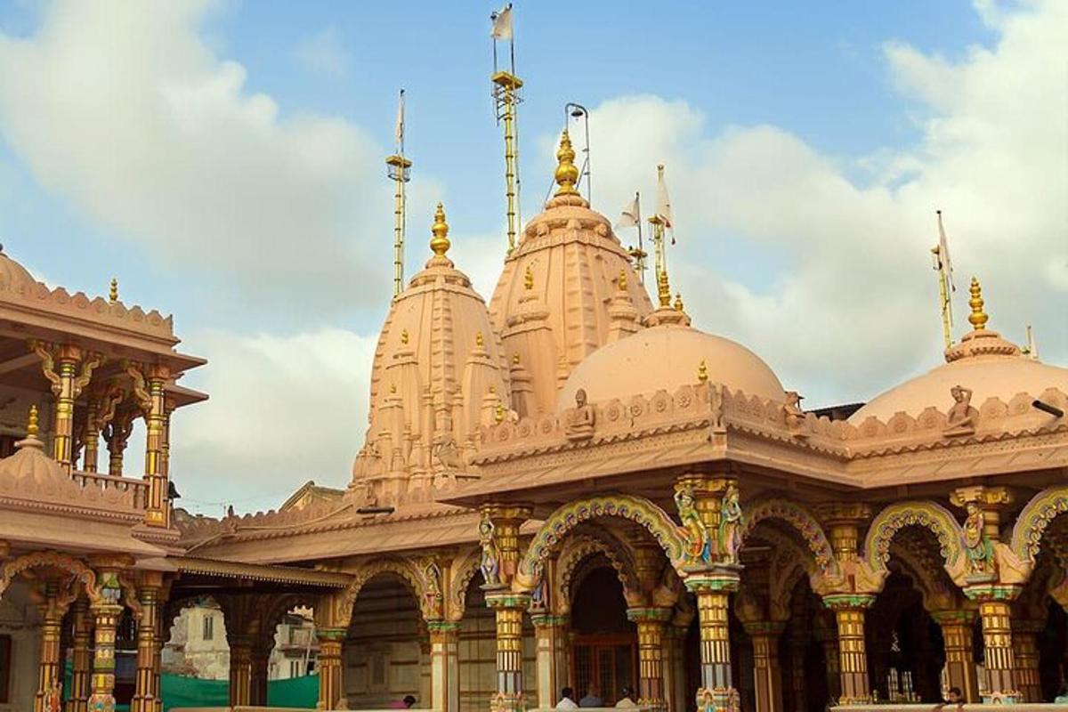 a large building with domes on top of it