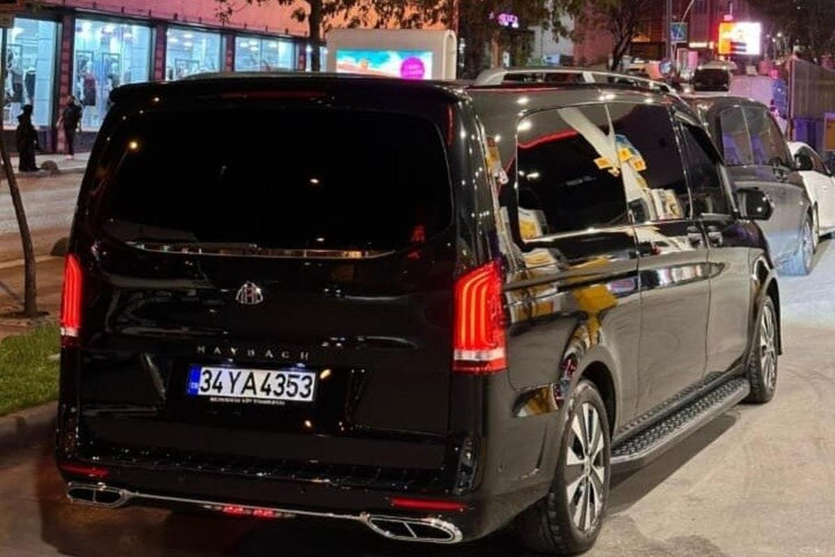 a black van parked in a parking lot