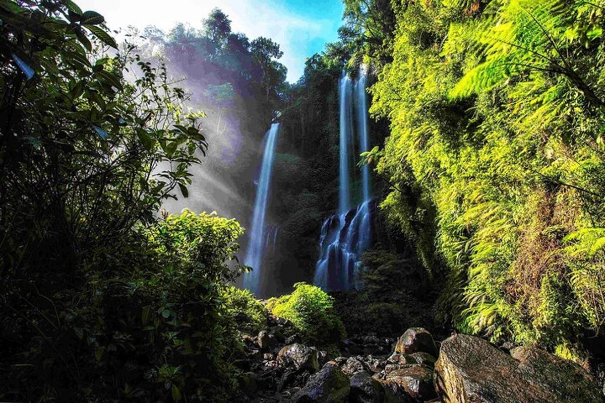 air terjun di tengah hutan