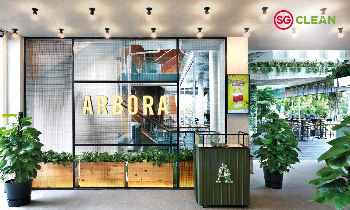 a store front with a window with a sign on it