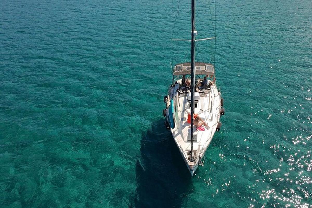 a boat in the water with people on it