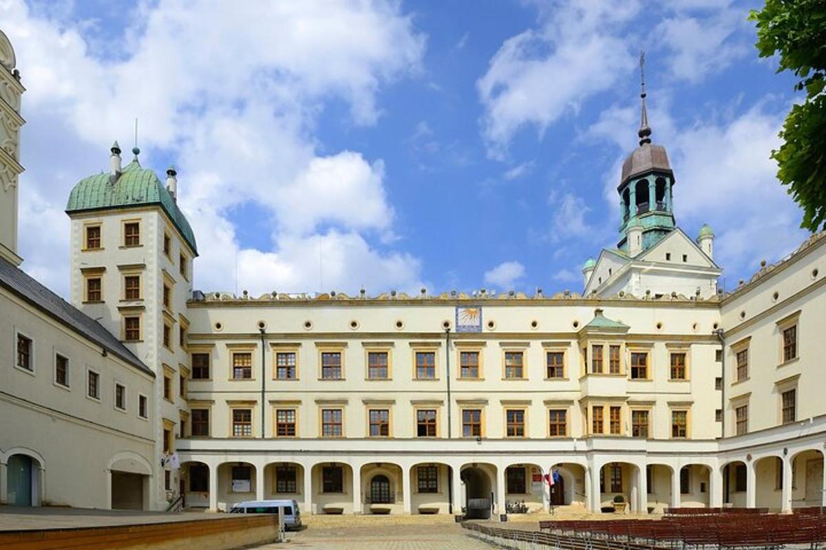 a large building with a tower on top of it