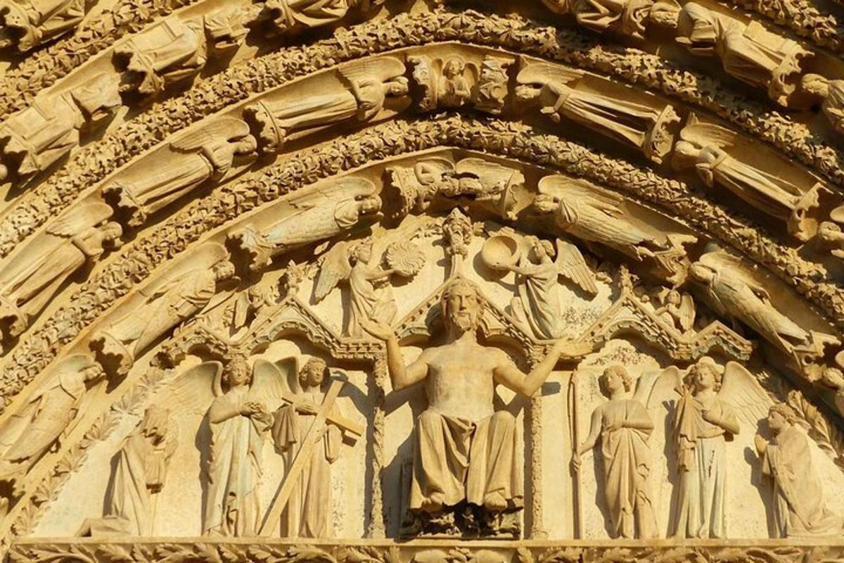 a building with statues on the side of it