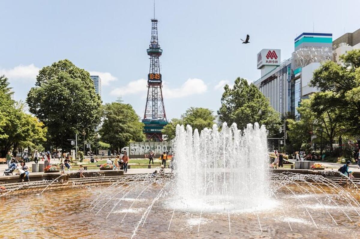 a fountain in front of the eiffel tower