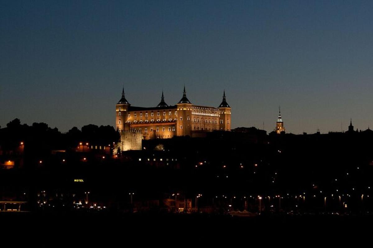 a large building with lights on it at night
