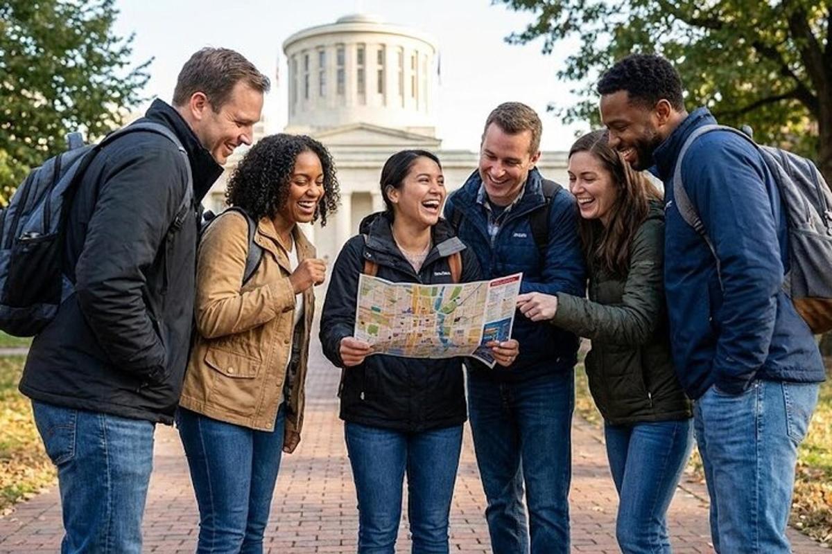 一群人正在看地图