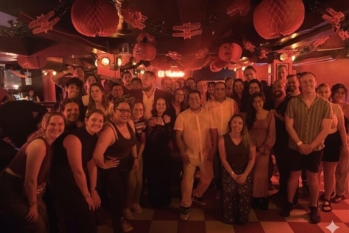 a group of people posing for a picture in a room