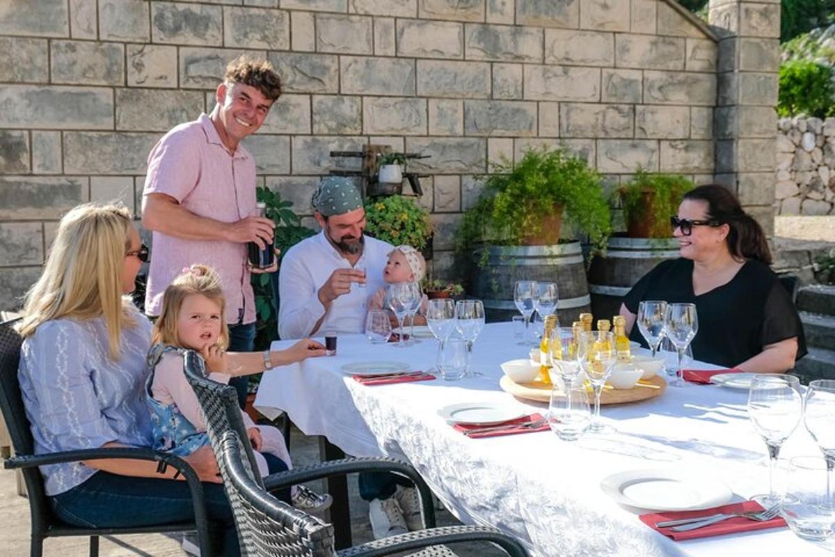 a group of people sitting around a table