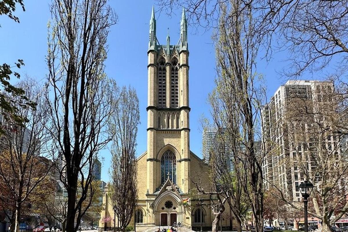 a church with a tall tower with a steeple