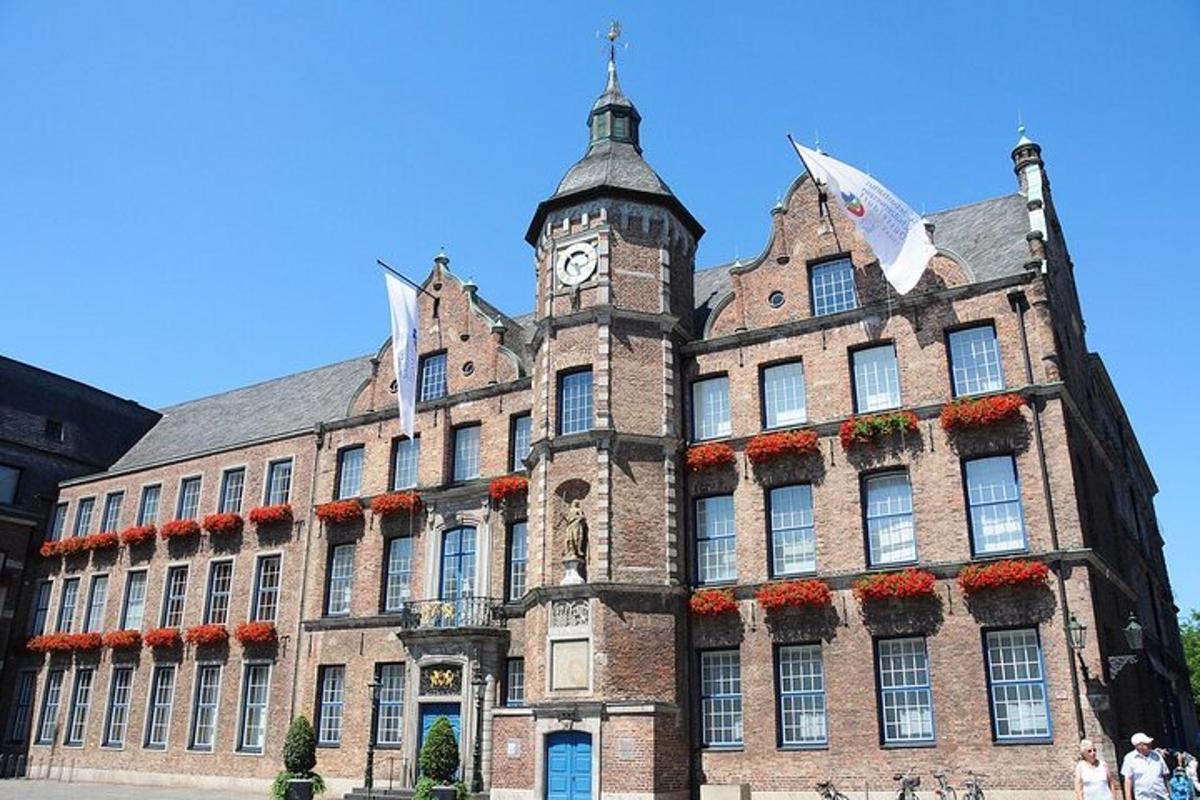 a large brick building with a clock tower