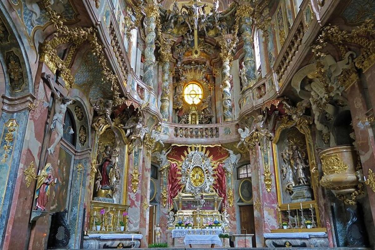 a large room with a large altar in a building