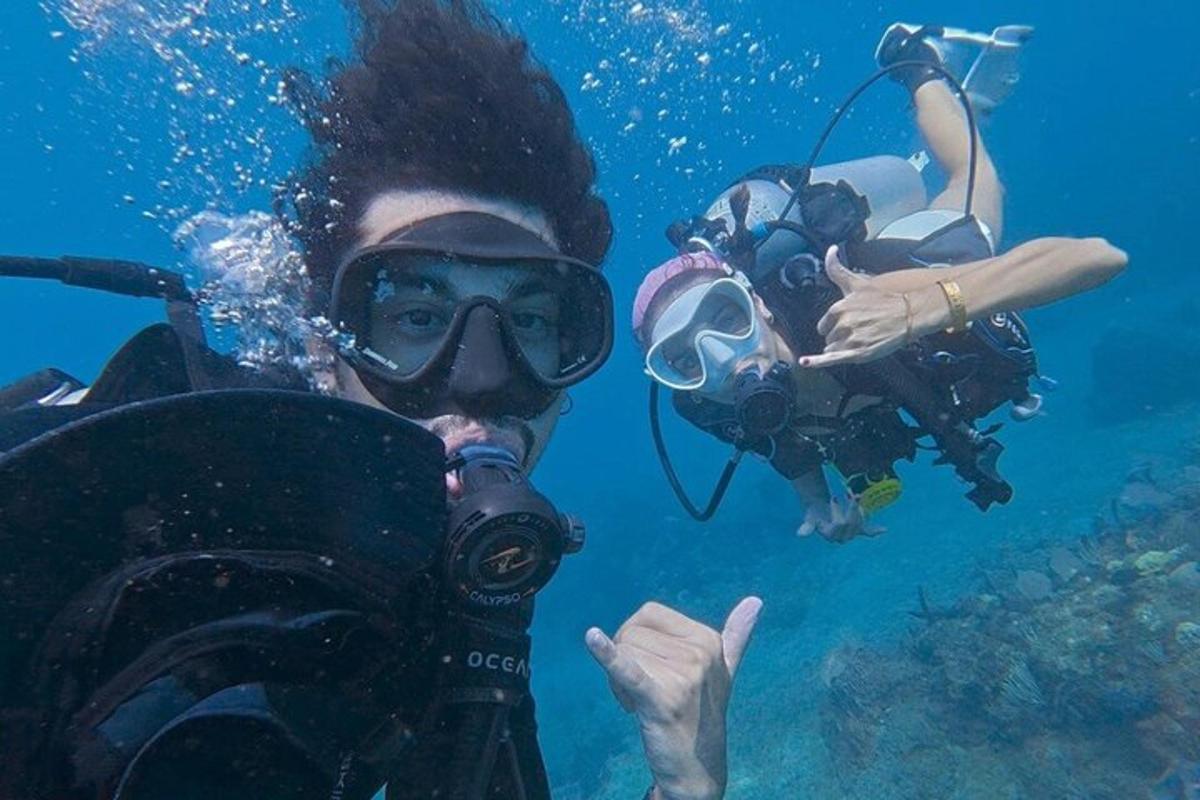 a person with a camera in the water