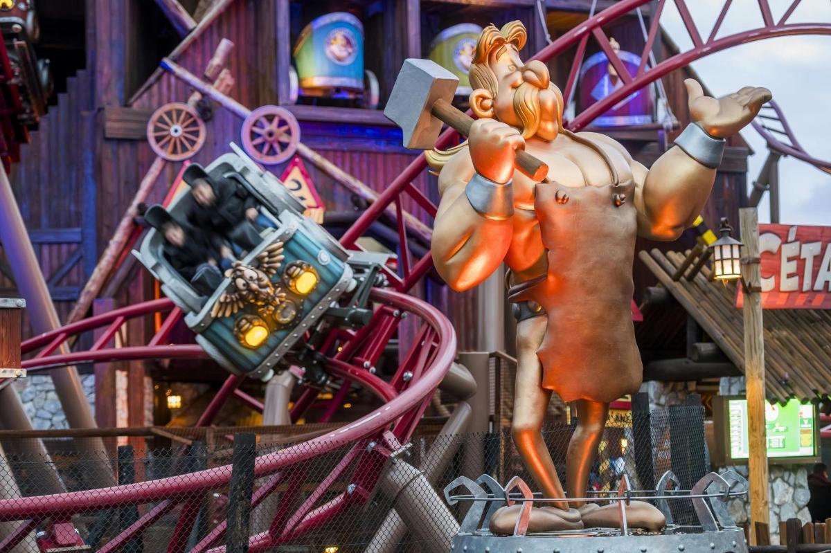 a figurine of a horse on a roller coaster
