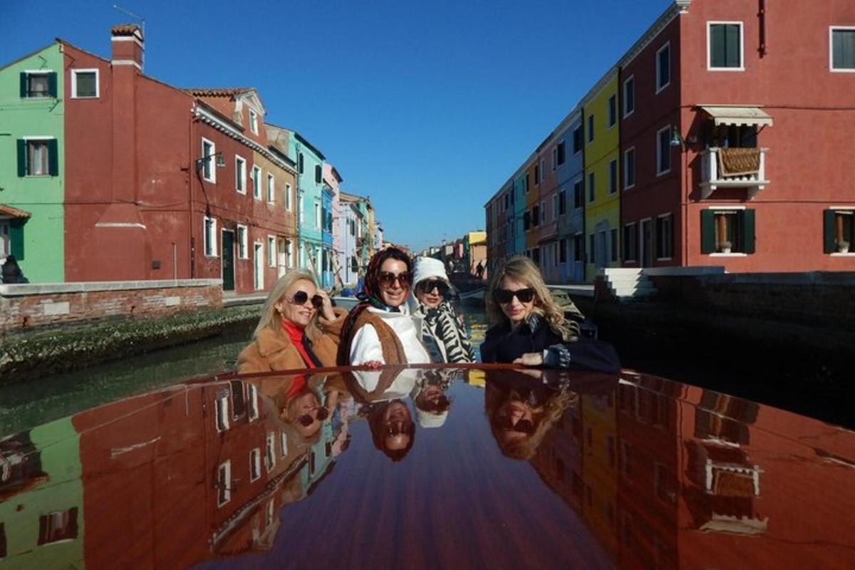 a group of people are standing in a pool of water