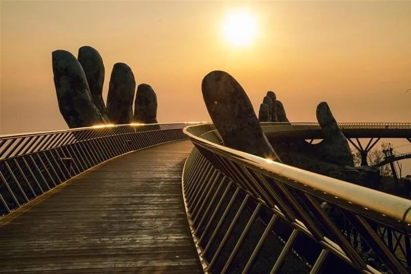 Featured tour with 3 reviews: PRIVATE Half day to Golden Bridge Bana hill from Danang City