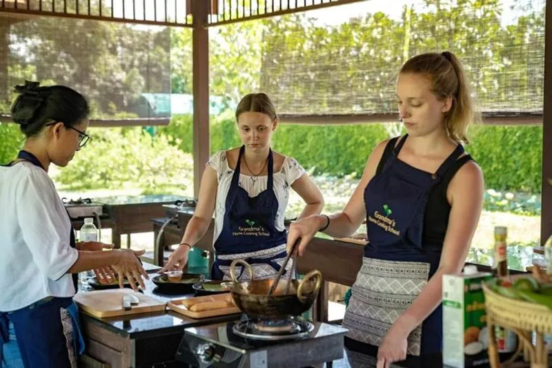 Featured tour with 29 reviews: Sunset Thai Cooking with Grandma – Farm & Evening Feast