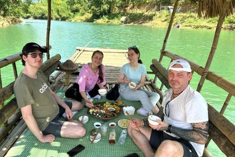 Featured tour with 3 reviews: Pu Luong Day Tour:Trek Villages,Bamboo Rafting, cave or Waterfall