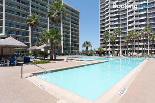 Pool and internet apartment in South Padre Island convenient for groups.