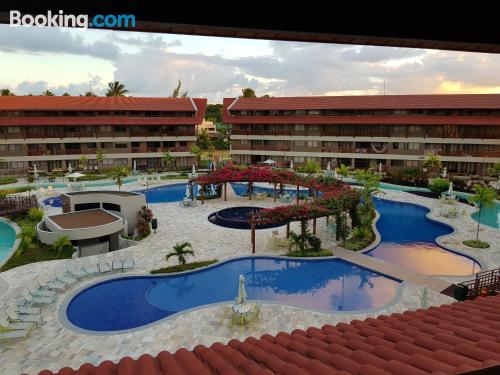 Swimming pool and air place in Porto de Galinhas.