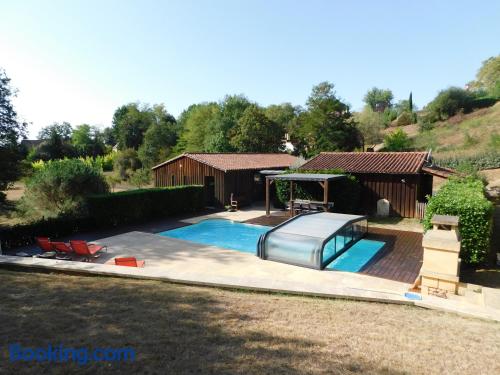 Centric home with swimming pool.