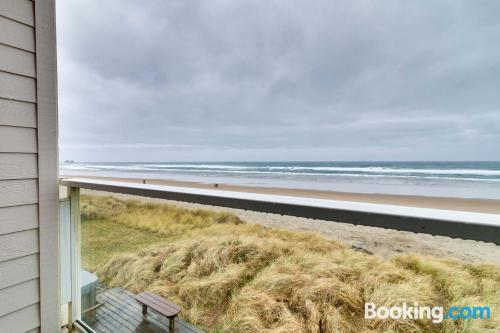 App met internet. Rockaway Beach aan zijn voeten!