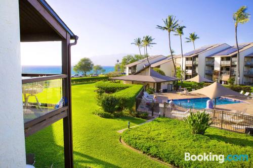 App met 2-kamer in Wailea, met terras