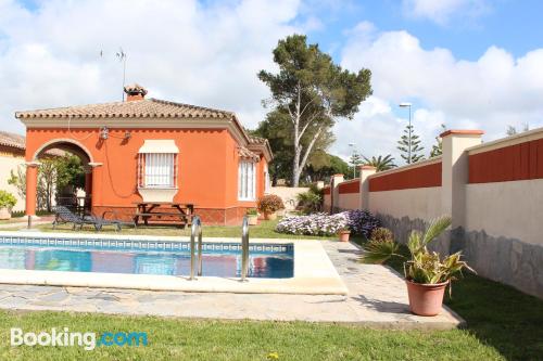 Swimming pool and internet home in Chiclana de la Frontera. Terrace!