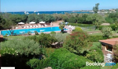 Convenient one bedroom apartment with terrace and pool.