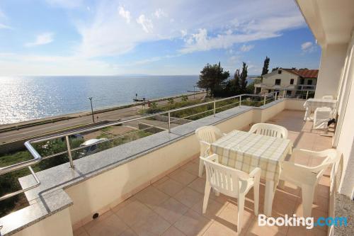 Apt in Novalja. Balkon!.