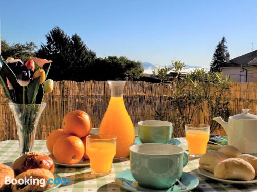 Ferienwohnung mit Terrasse. 