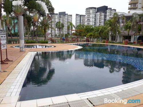 Place for two people in Port Dickson with swimming pool