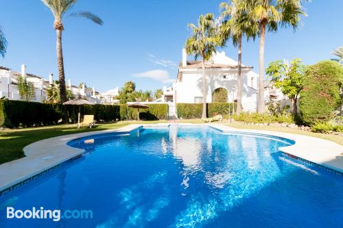 Apartment with pool with internet.