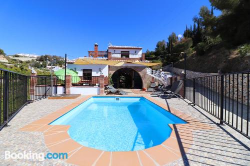 160m2. Huge place with swimming pool.