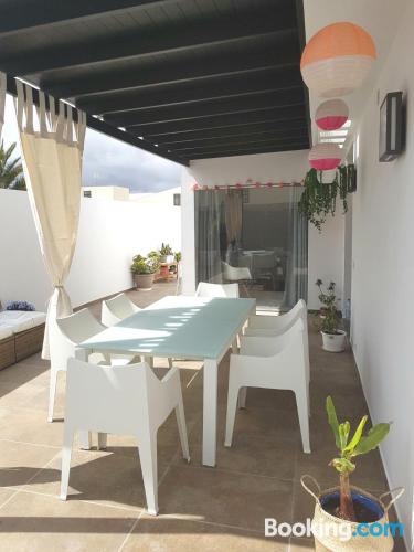 Große Wohnung in Costa Teguise. Heizung und Internet