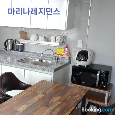 Apartamento de 46m2 en Ciudad Metropolitana de Busan. ¡Conexión a internet!