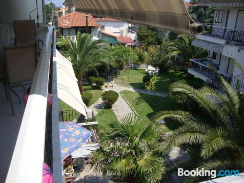 Terrace and internet apartment in Pefkohori. 45m2.