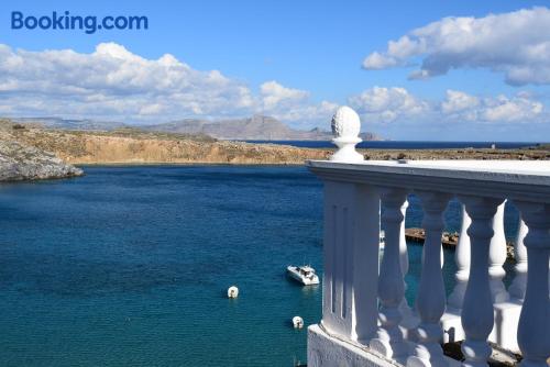 Great location with air in Lindos and terrace