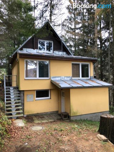 Ferienwohnung mit terrasse. In Loučná nad Desnou.