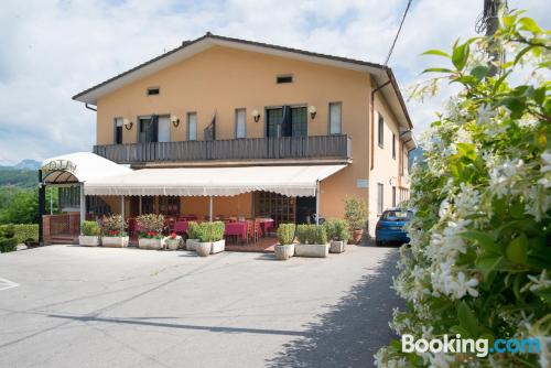 Terrace and internet place in Gallicano. Small!