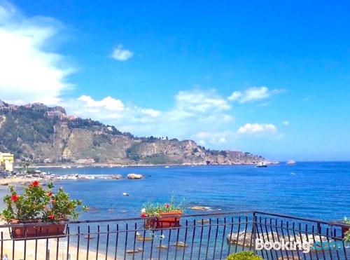 1 bedroom apartment home in Giardini Naxos with terrace and wifi.