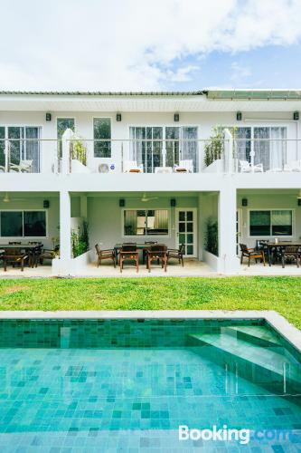 Pool with air home and terrace