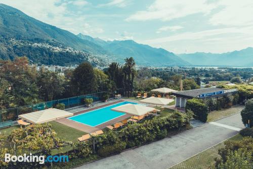 Swimming pool and internet home in Ascona. For 2 people