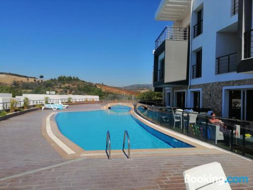 Pool and internet place in Kusadasi with terrace!.