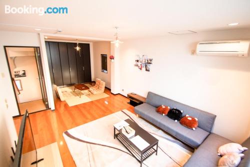 Cómodo apartamento de dos habitaciones con internet.